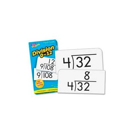 Trend Enterprises Trend Math Division 0-12 Flash Cards, 3" x 6", 91 Cards/Box T53106